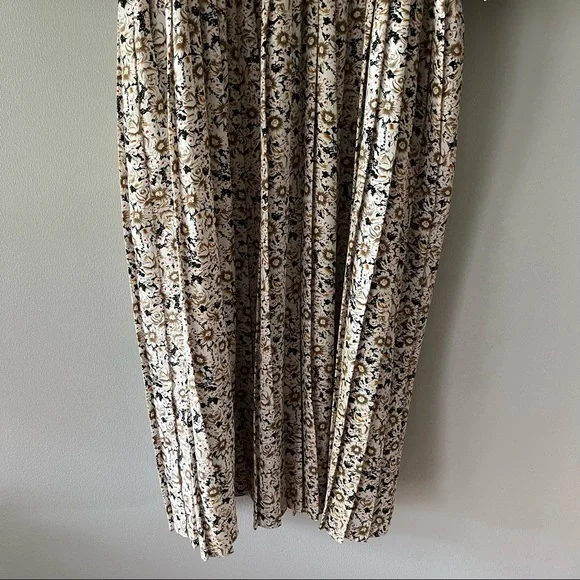 Vintage Breli Originals Button Down Cottage Floral Pleated Dress Size 16 - Picture 9 of 17